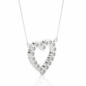 0.50 Ct Round Cut Prong Setting Diamond Heart Shaped Pendant In Yellow Gold White