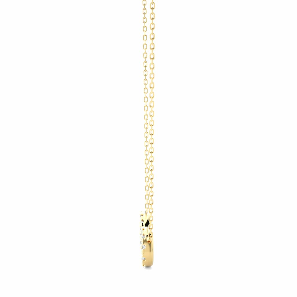 0.50 Ct Round Cut Bar Setting Infinity Diamond Necklace In Yellow Gold