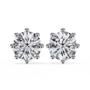 1.30 Ct Prong Set Diamond Stud Earrings for Women 950 Platinum