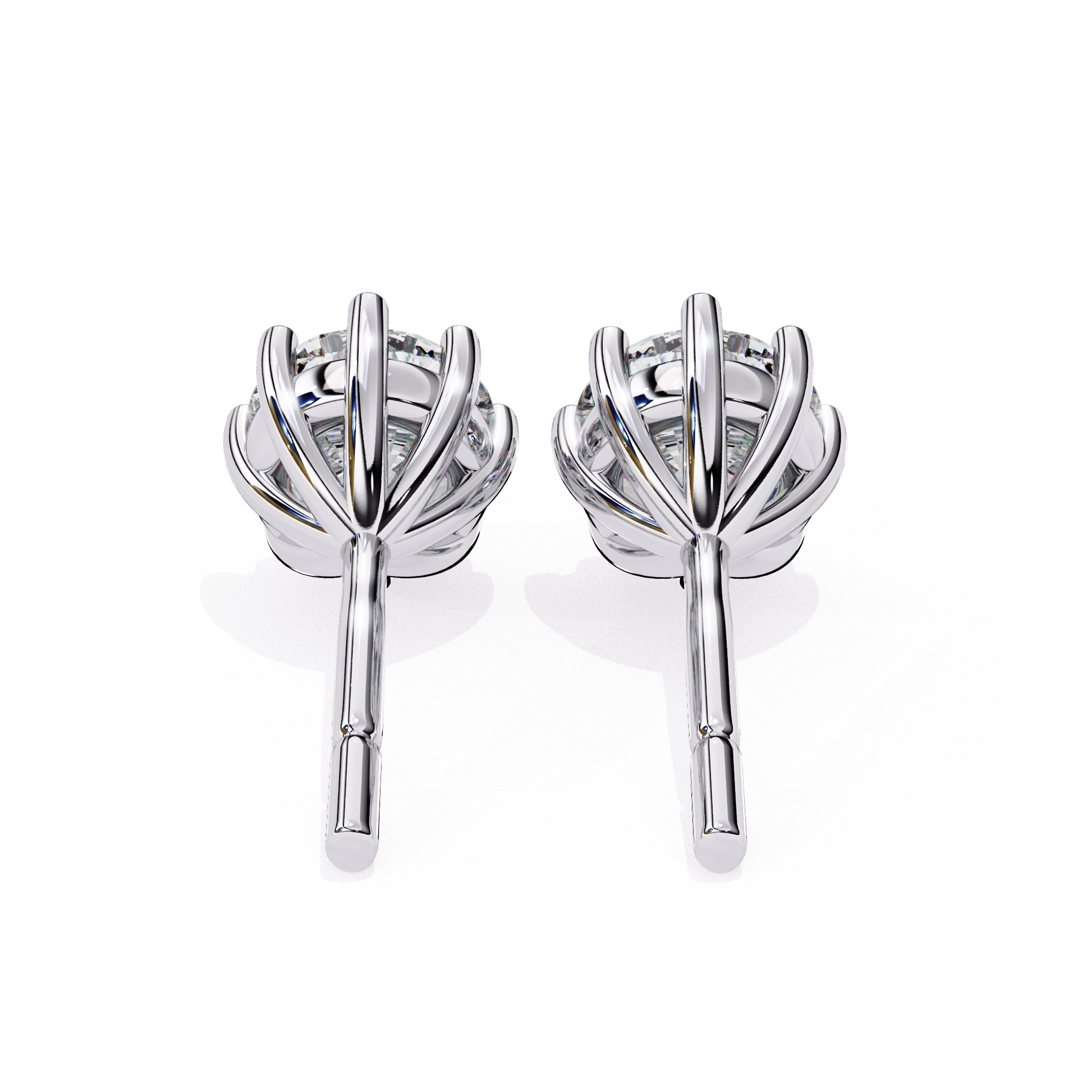 1.30 Ct Prong Set Diamond Stud Earrings for Women