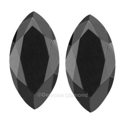 10 X 5 Mm Marquise Cut Diamond Natural Black Diamonds
