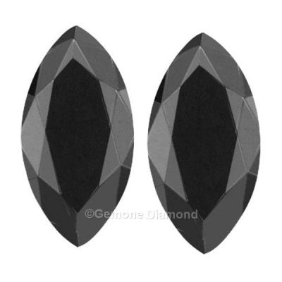 12.8 X 6.3 Mm Marquise Shape Natural Black Diamond