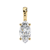 1 Ct Marquise Cut Diamond Solitaire Pendant in Yellow Gold