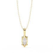 1 Ct Marquise Cut Diamond Solitaire Pendant in Yellow Gold
