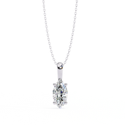 1 Ct Marquise Cut Diamond Solitaire Pendant in Yellow Gold 950 Platinum Natural Diamond