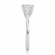 1.02 Carat Princess Cut Diamond Three Stone Ring with Sleek Band Three Stone Engagement Rings