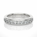 1.05 Ct Princess Cut Channel Set Diamond Eternity Wedding Band