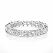 1.95 Ct Princess Cut Prong Setting Diamond Eternity Band In White Gold 950 Platinum Natural Diamond Eternity Wedding Rings