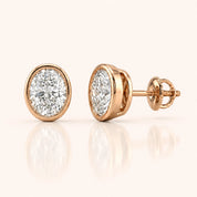 Oval Diamond Earrings in Multiple Settings & Carat