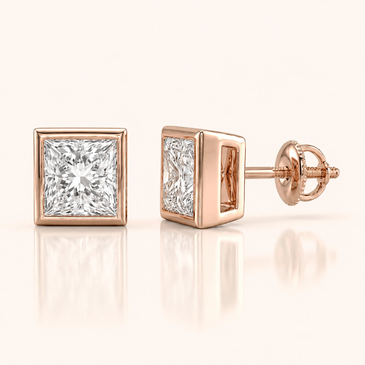 Princess Cut Diamond Earrings in Multiple Settings