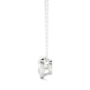1.25 Carat Round Cut Bezel Setting Diamond Pendant In White Gold