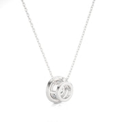 1.25 Carat Round Cut Bezel Setting Diamond Pendant In White Gold