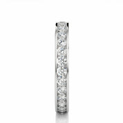 1.20 Carat Round Cut Channel Set Diamond Eternity Band In White Gold Eternity Wedding Rings