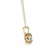 1.67 Round Brilliant Cut Diamond Solitaire Pendant in Yellow Gold