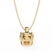 1.67 Round Brilliant Cut Diamond Solitaire Pendant in Yellow Gold
