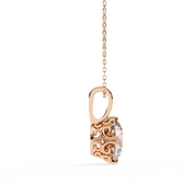 2 Ct Round Lab Diamond Solitaire Pendant Six Prong Rose Gold