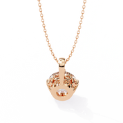 2 Ct Round Lab Diamond Solitaire Pendant Six Prong Rose Gold