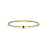 Round Cut Black Diamond Solitaire Bangle Bracelets
