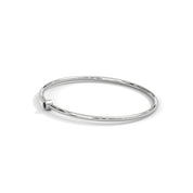 Round Cut Black Diamond Solitaire Bangle Bracelets