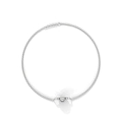 Round Cut Halo Black & White Diamond Bracelet