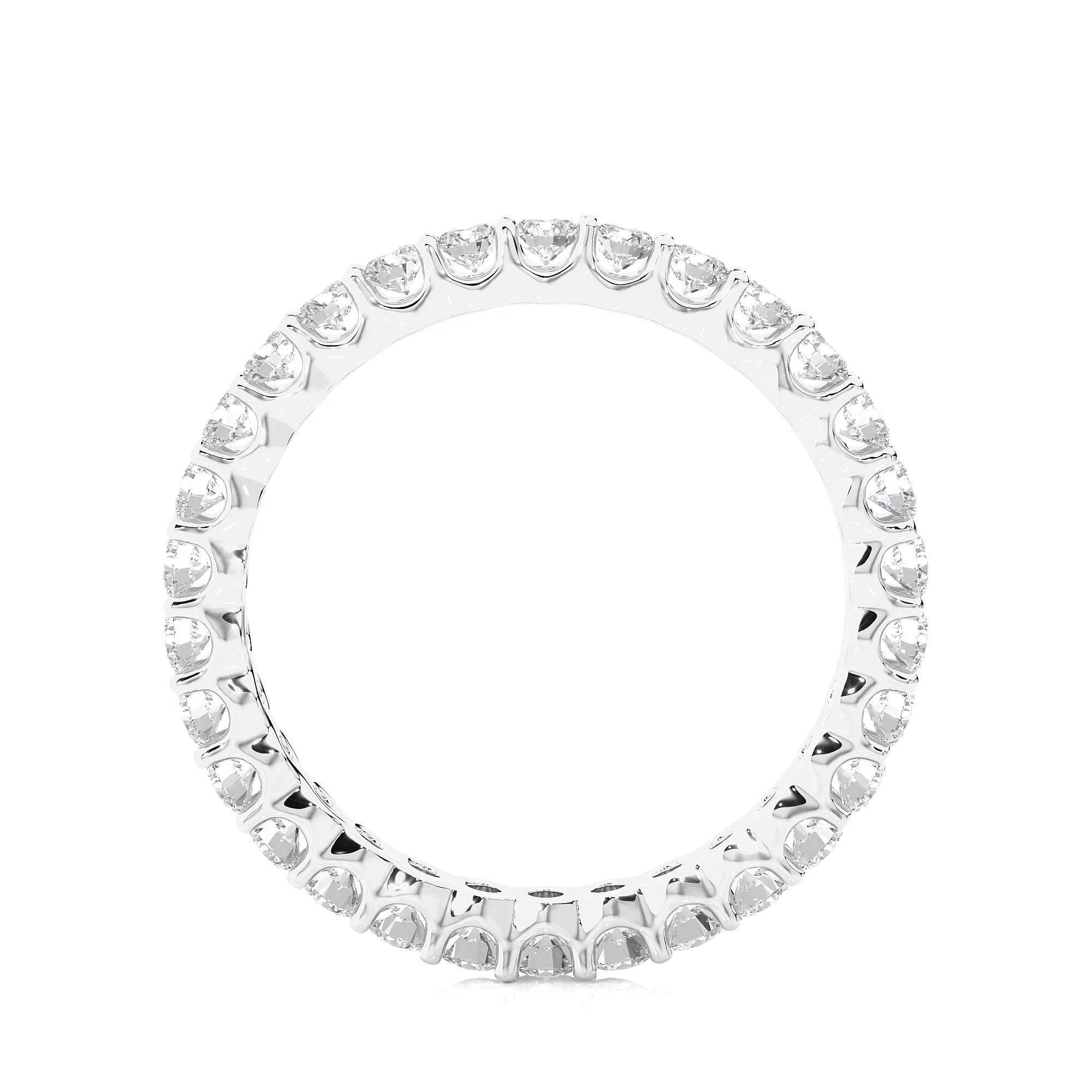 1.20 Ct Round Cut Prong Setting Diamond Wedding Band Eternity Wedding Rings