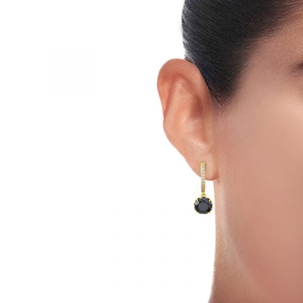 6.10 Ct Round Cut Diamond Hoop Earrings
