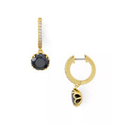 6.10 Ct Round Cut Diamond Hoop Earrings