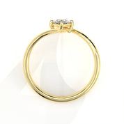 Metal View Of 1 Ct Marquise Cut Diamond Promise Ring with Modern Open Band