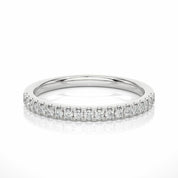 0.20 Carat Round Cut Natural Diamond Prong Setting Half Eternity Wedding Band White Classic Wedding Rings