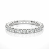 1.05 Carat Round Shaped V Split French Set Diamond Wedding Band
