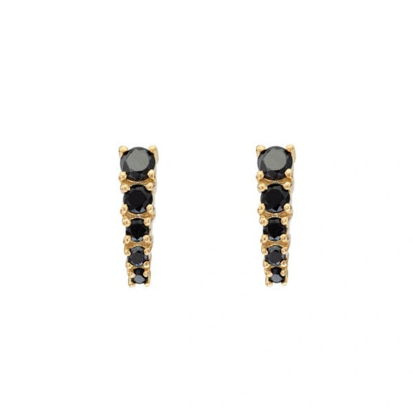 0.55 Carat Black Diamond Stud Earrings for Women