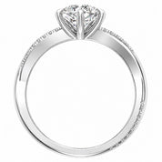 Metal View of 1.72 Ct Pear Cut Diamond Engagement Ring in Pavé Infinity Twist Setting