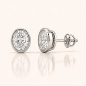 Oval Diamond Earrings in Multiple Settings & Carat