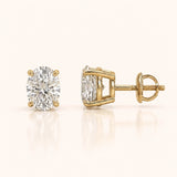 Oval Diamond Earrings in Multiple Settings & Carat