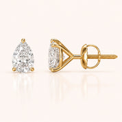 0.50 CT to 5 CT Pear Diamond Stud Earrings in Multiple Settings