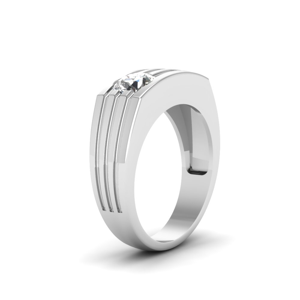 0.56 Ct Round Shape Solitaire Diamond Wedding Rings Men's Wedding Rings