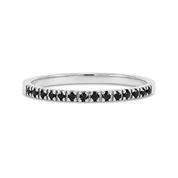 0.25 Ct Round Cut Diamond Prong Setting Black Diamond Eternity Ring Black Diamond Wedding Rings