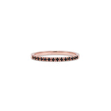 0.25 Ct Round Cut Diamond Prong Setting Black Diamond Eternity Ring