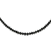 28 Inch Faceted Black Diamond Beads