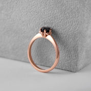 1.25 Ct Round Cut Diamond Solitaire Black Diamond Ring Black Diamond Engagement Ring