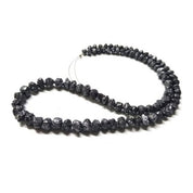 18 Inch Black Raw Diamond Beads Strand
