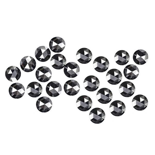 1 Carat Rose Cut Diamond Loose Black Diamonds