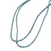 28 Inch Faceted Blue Color Diamond Beads necklace
