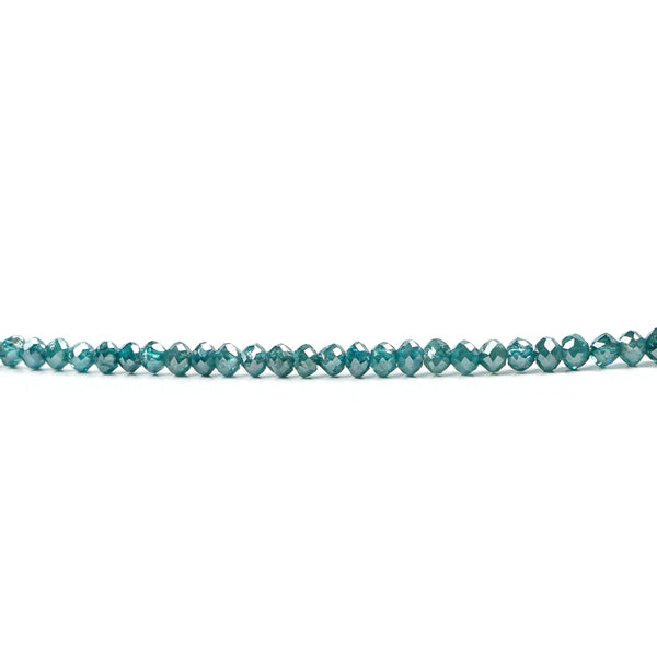 7 Inch Blue Color Diamond Beads Strand
