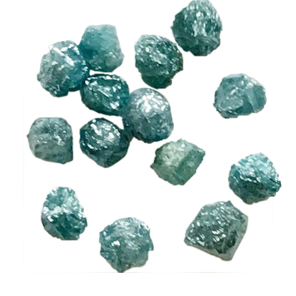 Natural 3 Carat Blue Color Uncut Diamond Beads