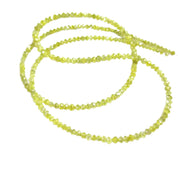 24 Inch Faceted Yellow Diamond Beads Necklace