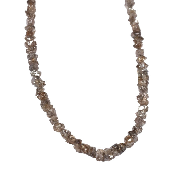 16 Inch Brown Drilled Uncut Diamond Beads Strand