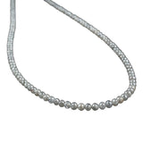 28 Inch  Faceted Gray Diamond Beads