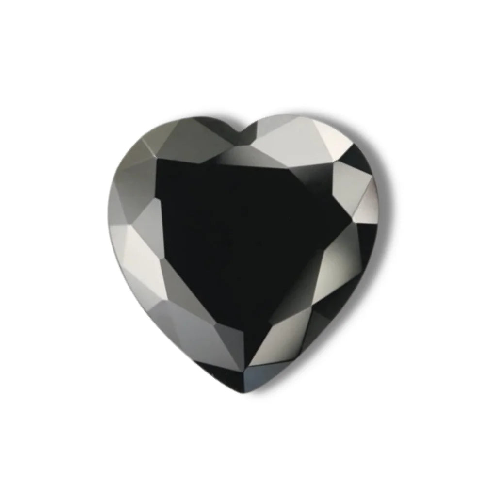 1 To 5 Ct Heart Shape Loose Black Diamond