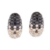 1.32 Carat Huggie Black Diamond Earrings for Women